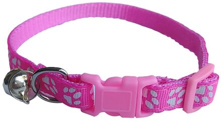 Hond Kraag Verstelbare Pet Hond Kat Kraag Reflecterende Huisdier Bel Kraag Geschikt Voor Katten En Kleine Hond Levert Leash Accessoires roze