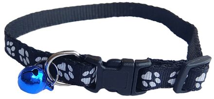 Hond Kraag Verstelbare Pet Hond Kat Kraag Reflecterende Huisdier Bel Kraag Geschikt Voor Katten En Kleine Hond Levert Leash Accessoires zwart