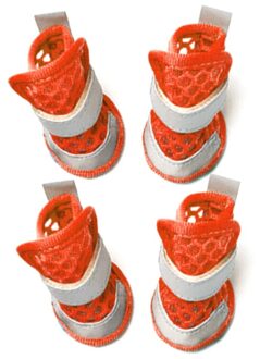 Hond Laarzen Poot Protector, Anti-Slip Hond Schoenen, deze Comfortabele Zachte Zolen Hond Schoenen Zijn Met Reflecterende Bandjes rood