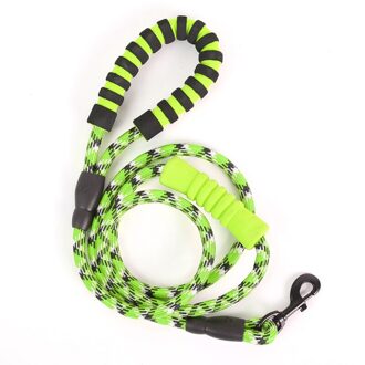 Hond Leash1.8m Grote Hond Reflecterende Touw Wandelen Grote Hond Kraag Versterken Tractie Harnas Ronde Nylon Medium Hond Accessoires groen