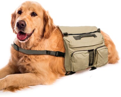 Hond Packs Hoge Capaciteit Canvas Hond Tas Grote Hond Zelf Rugzak Hond Draagtas Zadeltas Rugzakken Voor Medium/grote Hond