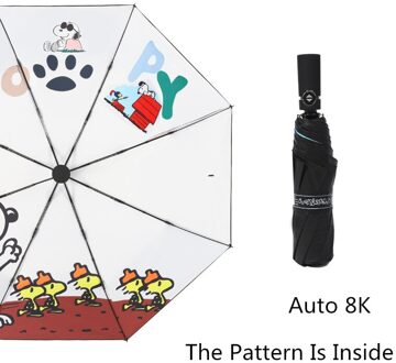 Hond Patroon Paraplu Pocket Paraplu Drie Vouwen Verse Party Honden Parasol Zonnige Regenachtige 4 Kleur Paraplu Vrouwen Auto-B