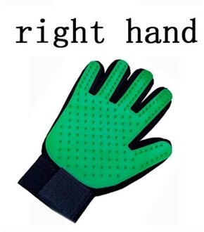 Hond Pet Grooming Handschoen Siliconen Katten Borstel Kam Deshedding Haar Handschoenen Honden Bad Schoonmaakproducten Dier Kammen Massage Handschoenen rechtsaf groen