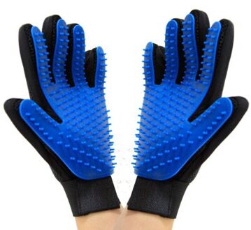 Hond Pet Grooming Handschoenen, Gebruikt Voor Kat Wollen Handschoenen, Huisdier Ontharing Borstel, Kam Handschoenen, gebruikt Voor Hond Reiniging En Massage Gl bule1