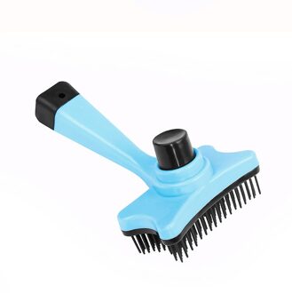 Hond Pet Hair Remover Grooming Toll Kam Huisdier Borstel Kammen Voor Katten Bont Reiniging Pet Grooming Supplies Automatische Haar Borstel trimmer Blauw