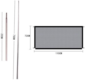 Hond Poort Ingenieuze Mesh Hond Hek Voor Indoor En Outdoor Veilige Pet Dog Gate Veiligheid Behuizing Huisdier Barrière Hekken Huisdier levert 110x72cm