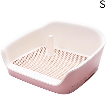 Hond Potje Dierbenodigdheden Kat Puppy Kattenbak Teddy Urinoir Pull Met Lade Soort Grote Ruimte Dubbele Laag Toiletbril Roze / S
