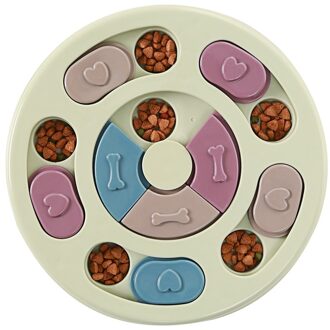 Hond Puzzel Slow Feeder Toy Brain Games Feeder Met Antislip Hond Interactieve Speelgoed Puppy Treat Dispenser Puzzel geel