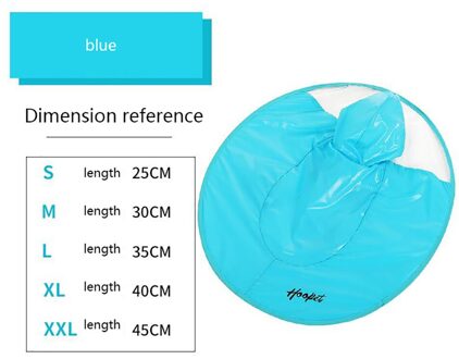 Hond Regenjas Interessante Paraplu Mantel Regenjas voor Honden Leuke Waterdichte Regenjas voor Kleine Middelgrote Honden Transparante Pet jas Blauw / S