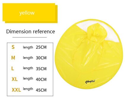 Hond Regenjas Interessante Paraplu Mantel Regenjas voor Honden Leuke Waterdichte Regenjas voor Kleine Middelgrote Honden Transparante Pet jas geel / M