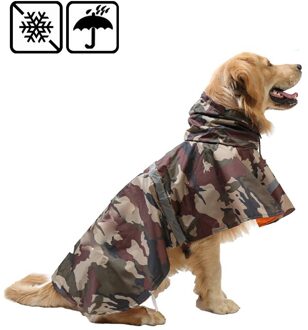 Hond Regenjas Jas Camouflage Mantel Voor Honden Regen Jas Waterdicht Puppy Pet Kostuums M-XXL grijs / M