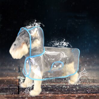 Hond Regenjas Kleine En Middelgrote Hond Regen Jas Waterdicht Huisdier Jas Lente En Zomer Regendicht Jas Dierbenodigdheden blauw / L
