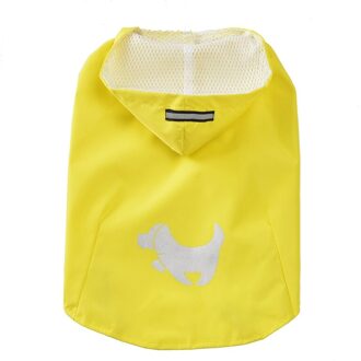 Hond Regenjas Waterdichte Huisdier Regent Jas Puppy Outdoor Jumpsuit Reflecterende Huisdier Overalls Kleine Kat Hond Regenkleding Dierbenodigdheden geel hond Raincoat / S