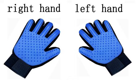 Hond Reiniging Massage Borstel Handschoen Katten Hond Wol Huisdier Haar Deshedding Borstel Kam Handschoen Dier Hond Schoonmaken Een paar Handschoenen 2stk blauw