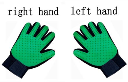 Hond Reiniging Massage Borstel Handschoen Katten Hond Wol Huisdier Haar Deshedding Borstel Kam Handschoen Dier Hond Schoonmaken Een paar Handschoenen 2stk groen