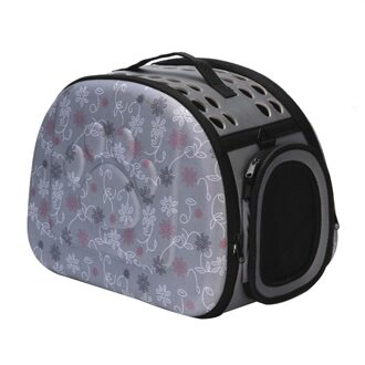 Hond Reistas Huisdier Draagtassen Voor Puppy Kat Grote Capaciteit Draagbare Hond Kat Draagtas Eva Outdoor opvouwbare #15 grijs