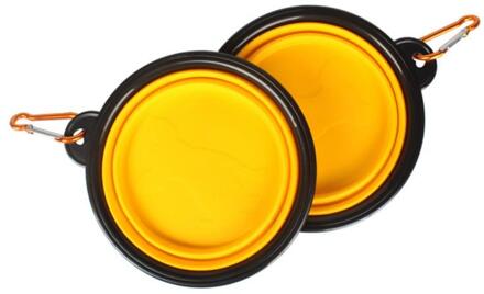 Hond Reizen Siliconen Kom Draagbare Opvouwbare Inklapbare Pet Katten Honden Voedsel Voeden Containers Outdoor Doggy Kommen Pet Accessoires 05