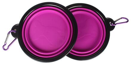 Hond Reizen Siliconen Kom Draagbare Opvouwbare Inklapbare Pet Katten Honden Voedsel Voeden Containers Outdoor Doggy Kommen Pet Accessoires 06