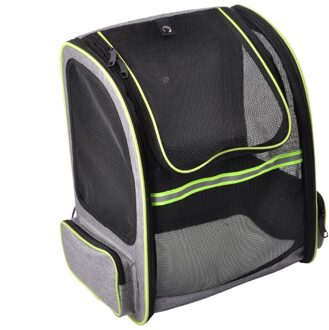 Hond Rugzak Ademend Pet Carrier Mesh Puppy Cat Carrying Outdoor Reizen Wandelen Draagbare Tas grijs