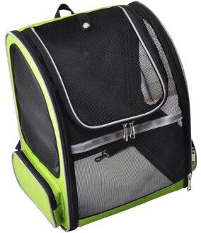 Hond Rugzak Ademend Pet Carrier Mesh Puppy Cat Carrying Outdoor Reizen Wandelen Draagbare Tas groen