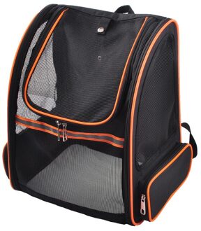Hond Rugzak Ademend Pet Carrier Mesh Puppy Cat Carrying Outdoor Reizen Wandelen Draagbare Tas rood