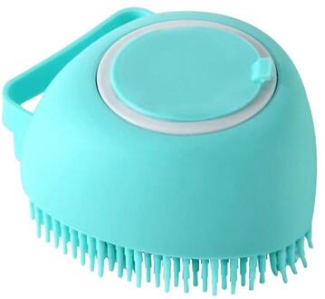 Hond Shampoo Borstel 2.7Oz/80Ml Kat Massage Kam Grooming Scrubber Borstel Voor Zwemmen Korte Haar Zacht siliconen Rubber Borstels groen