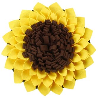 Hond Snuffle Mat Neus Geur Training Snuiven Pad Trage Voerbak Voedsel Dispenser Stress Zonnebloem Puzzel