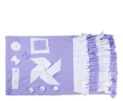 Hond Snuffle Voeden Mat Wasbare Pet Training Product Snuiven Fleece Pad voor Honden Katten Stress Interactief Speelgoed Slow Feed Mat Blauw