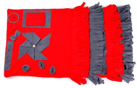 Hond Snuffle Voeden Mat Wasbare Pet Training Product Snuiven Fleece Pad voor Honden Katten Stress Interactief Speelgoed Slow Feed Mat Rood