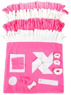 Hond Snuffle Voeden Mat Wasbare Pet Training Product Snuiven Fleece Pad voor Honden Katten Stress Interactief Speelgoed Slow Feed Mat Roze