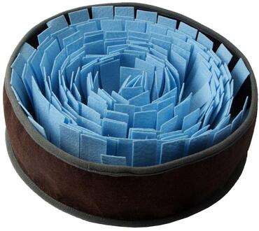 Hond Snuiven Mat Kat Hond Trage Voeden Mat Voedsel Dispenser Stress Neus Werk Speelgoed Honden Snuffle Mat Training deken blauw