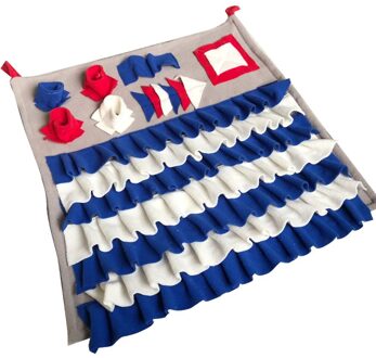 Hond Snuiven Pad Training Deken Bite Puzzel Verbruik Energie Katten En Honden Ruiken Matten Stress 65x65cm / blauw rood