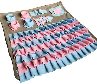 Hond Snuiven Pad Training Deken Bite Puzzel Verbruik Energie Katten En Honden Ruiken Matten Stress 65x65cm / blauw roze