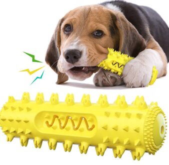 Hond Speelgoed Kauwers Molaire Stok Knagen Speelgoed Huisdieren Multifunctionele Tandenborstel Voor Kleine Honden Wassen Schoon Canine En Snijtand PT027 geel