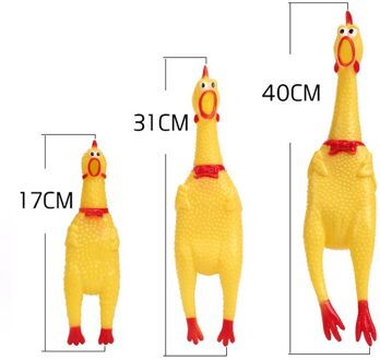 Hond Speelgoed Pvc Emaille Materiaal Rubber Screaming Kip Squeak Speelgoed Knijp Sound Bite Hond Speelgoed Puppy Chew Squeak Ontluchting speelgoed 3 stk SLM / S-17CM
