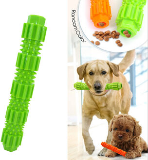 Hond Speelgoed TPR bijtvast Voedsel Molaire Stok Puzzel Training Bite Speelgoed Kunnen Snacks Hond Kauwen Speelgoed voor Kleine En Middelgrote Ras groen / S