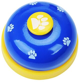 Hond Speelgoed Voor Teddy Puppy Huisdier Speelgoed Call Voeden Ringer Pet Training Deurbel Diner Kleine Bel Eten Feeder Voetafdruk ring Blauw