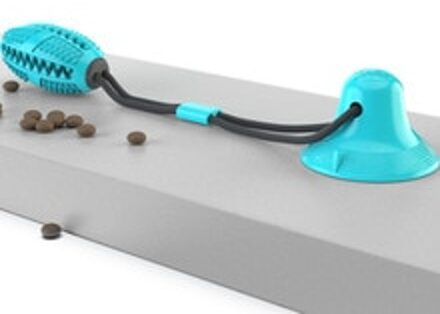 Hond Speelgoed Zuignap Sleepboot Interactieve Hond Bal Speelgoed Voor Pet Chew Bite Gebitsreiniging Tandenborstel Voeden Dierbenodigdheden PT028 B blauw
