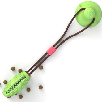 Hond Speelgoed Zuignap Sleepboot Interactieve Hond Bal Speelgoed Voor Pet Chew Bite Gebitsreiniging Tandenborstel Voeden Dierbenodigdheden PT028 B groen