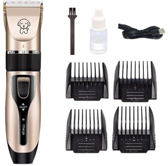 Hond Tondeuse Grooming Elektrische Schaar Honden Cutter Oplaadbare Draadloze Scheerapparaat Low Noise Kapsel Tool Trimmer Blauw