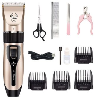 Hond Tondeuse Grooming Elektrische Schaar Honden Cutter Oplaadbare Draadloze Scheerapparaat Low Noise Kapsel Tool Trimmer koffie