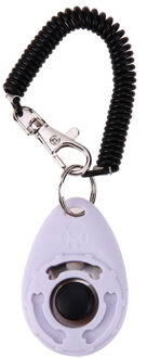Hond Trein Clicker voor Trainer Pet Training Clicker Geluid Training Tool Draagbare Huisdier Producten wit