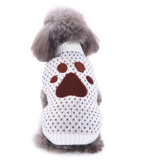 Hond Trui Hond Kat Winter Warm Footprint Trui Jas Kostuum Kleding Hond Kleding Voor Kleine Honden Puppy Kleding XL