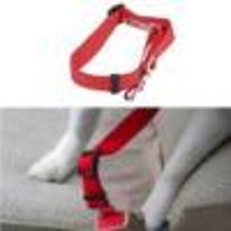 Hond Voertuig Autogordel 2.4cm blauw rood wit nylon stof Verstelbare Gordel Harness Lead Clip Huisdier seat belt