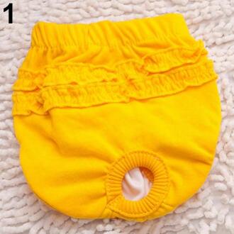Hond Vrouwelijke Buik Band Nappy Band Korte Luiers Menstruatie Sanitaire Broek geel / XS