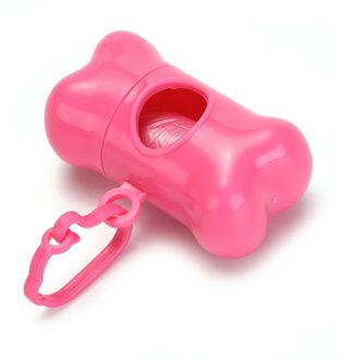 Hond Vuilniszak Dispenser Vuilniszak Dispenser Reinigen Huisdier Producten Carrier Case Hond Levert Hond Afval Tas Houder Roze