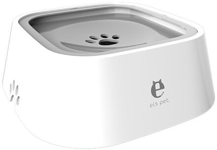 Hond Water Kom Machine Uitgevoerd Drijvende Kat Kom Water Kom Slow Water Feeder Dispenser Anti-Overflow Pet fontein grijs