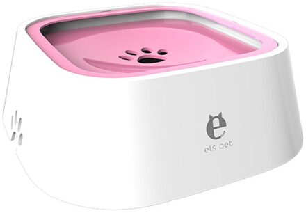 Hond Water Kom Machine Uitgevoerd Drijvende Kat Kom Water Kom Slow Water Feeder Dispenser Anti-Overflow Pet fontein roze