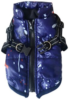 Hond Waterdichte Kleding Verdikking Warme Puppy Jasje Mouwloos Vest Snowsuit Herfst Winter Hond Kostuum Blauw / XXL
