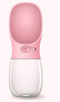 Hond Waterfles Draagbare Drinken Feeder Voor Kat Honden Outdoor Reizen Lekkage-Proof Puppy Water Dispenser Kom Huisdier levert roze / 340ml